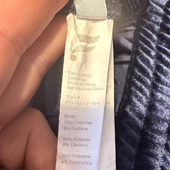 Fabletics Navy Blue Daria Velvet Joggers - Picture 4 of 12